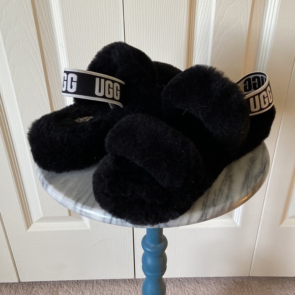 UGG Shoes - UGG Fluff Yeah Sheepskin Slingback Slippers
